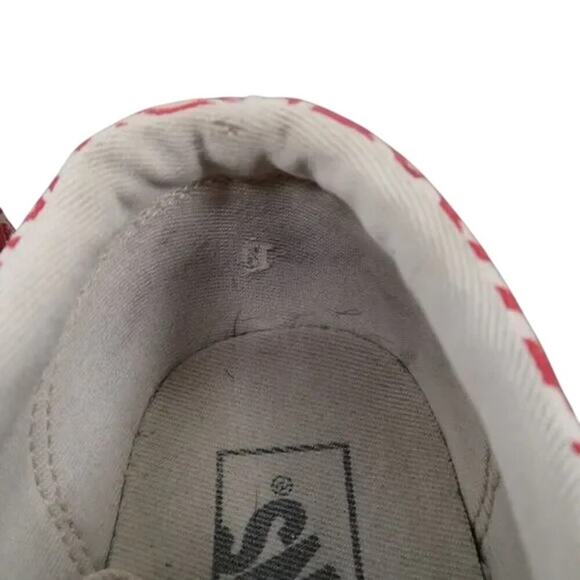 Vans Shoes Mens 7.5 Sneakers Era Skate Logo Casual Canvas Red White Active Sport - Picture 12 of 14